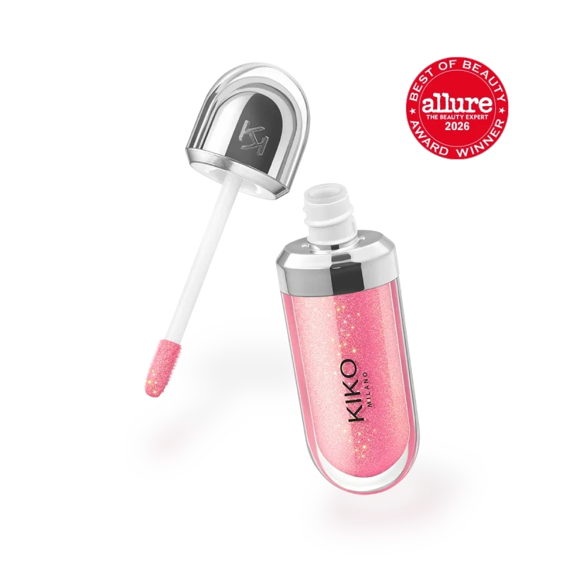 لیپ گلاس کیکو میلانو مدل 3d hydra lipgloss شماره 26 sparkling hibiscus pink