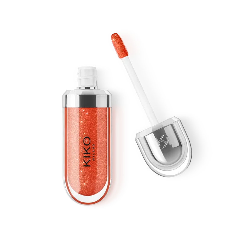 رژ لب مایع کیکو میلانو مدل 3d hydra lipgloss شماره 34 pearly blood orange