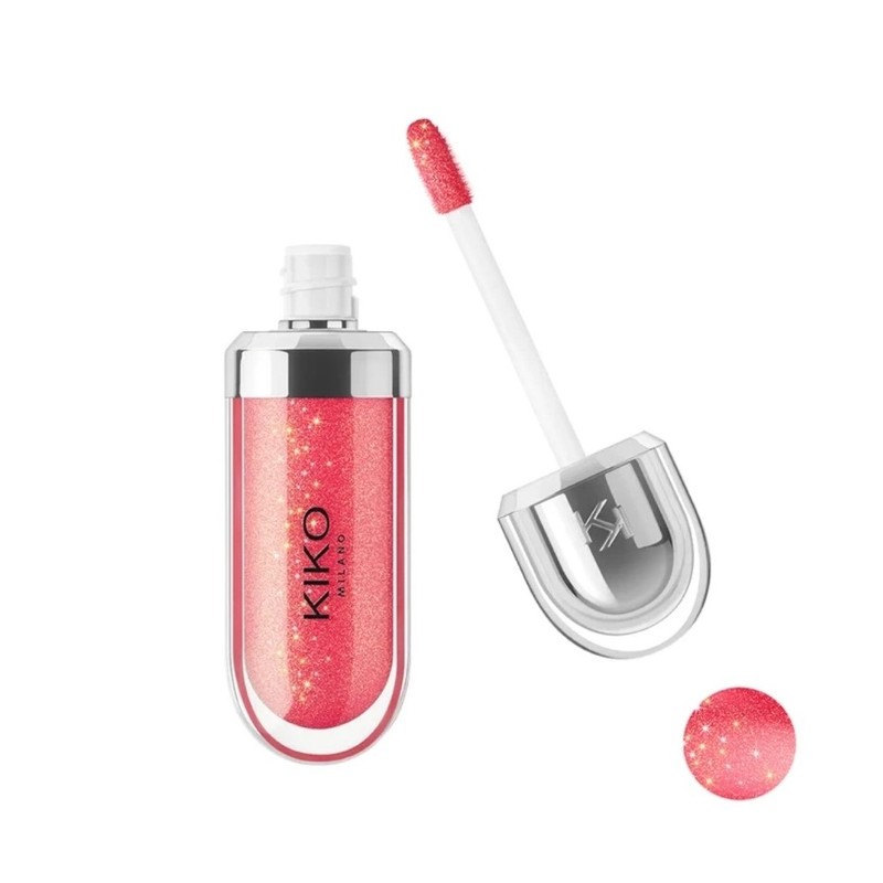 رژ لب مایع کیکو میلانو مدل 3d hydra lipgloss شماره 12 rosso amarillide perlato