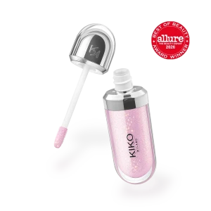 رژ لب مایع براق کیکو میلانو مدل 3d hydra lipgloss شماره 27 lavanda perlato