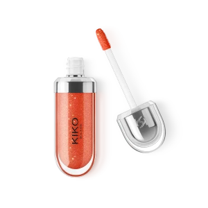 رژ لب مایع کیکو میلانو مدل 3d hydra lipgloss شماره 34 pearly blood orange