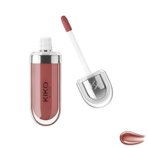 رژ لب مایع براق کیکو میلانو مدل 3d hydra lipgloss شماره 21 brun rose