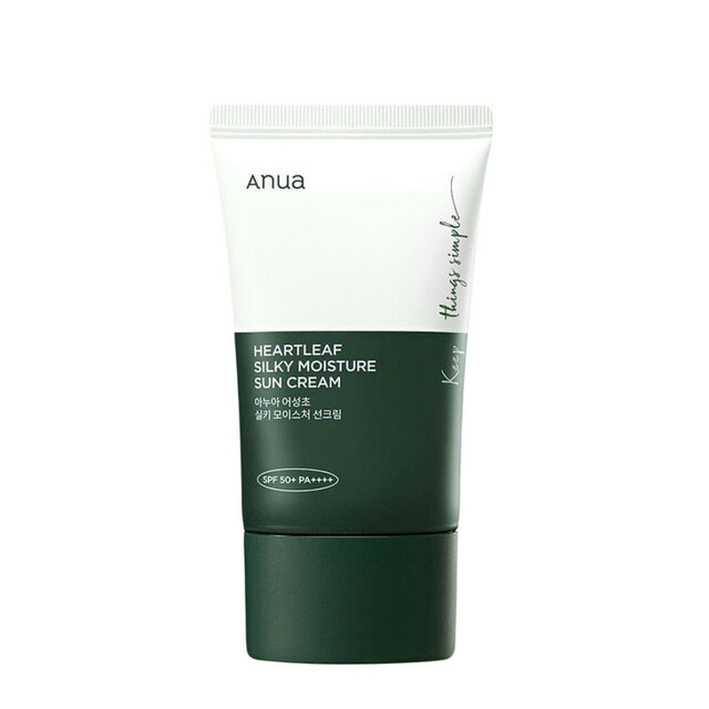کرم ضد آفتاب بی‌رنگ دست، صورت آنوا SPF 50 مدل heartleaf محافظ UVA ،UVB ‌مناسب برای انواع پوست حجم 50 میلی‌لیتر