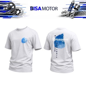 تیشرت موتور سواری طرح HUSQVARNA سفید