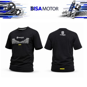 تیشرت موتور سواری طرح HUSQVARNA مشکی