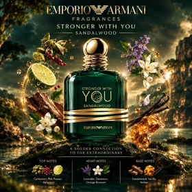 عطر و ادکلن اکسترا پرفیوم جورجیو آرمانی استرانگر ویت یو صندل(سندل) وود - Mp / حجم ۵۰ میل