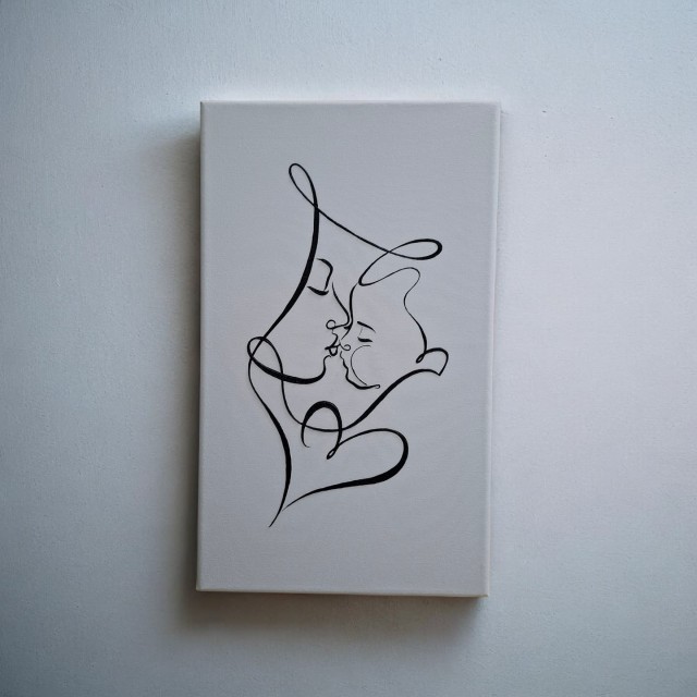 تابلو تکسچر دکوراتیو مینیمال مادر و کودک