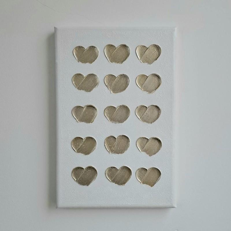 تابلو تکسچر قلب برجسته دست ساز  مینیمال و مناسب هدیه