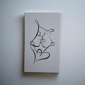 تابلو تکسچر دکوراتیو مینیمال مادر و کودک