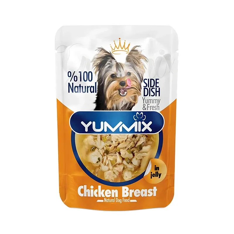 پوچ نچرال مخصوص سگ طعم مرغ در ژل 85 گرمی Yummix