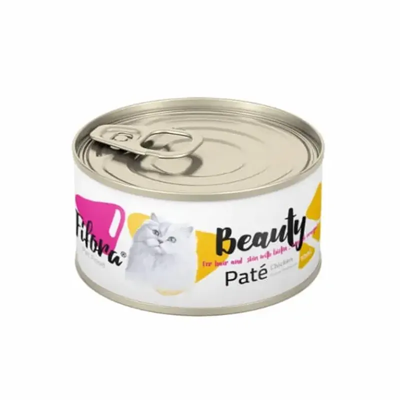 کنسرو پته مرغ گربه مخصوص پوست و مو 100 گرمی فیفورا