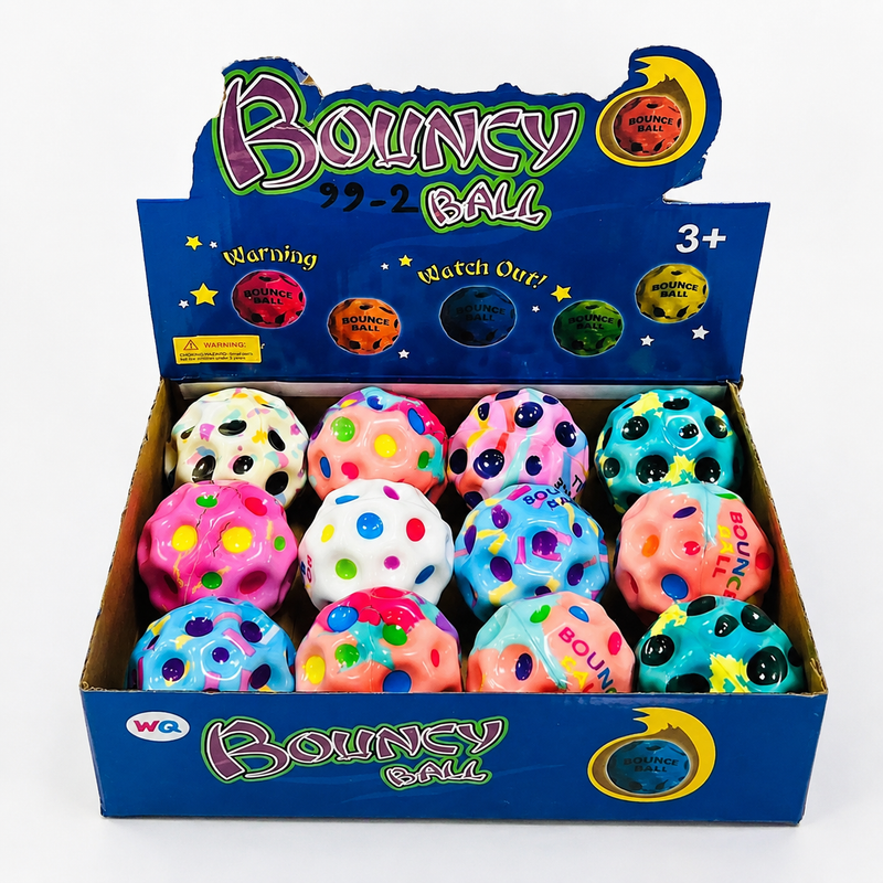 توپ بازی رنگی جعبه ای طرح نقطه Bouncy Ball