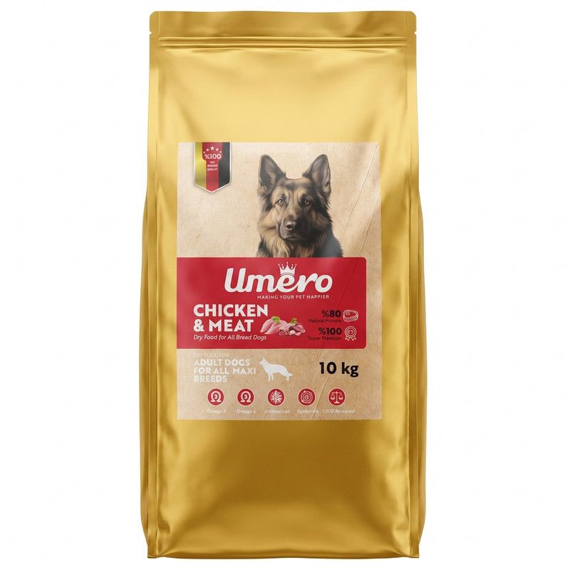 غذای خشک سگ بزرگ بالغ طعم مرغ و گوشت 10 کیلویی اومرو Umero