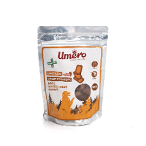 تشویقی پاستیلی مرغ و سیب زمینی شیرین حبه ای بسته 100 گرمی Umero
