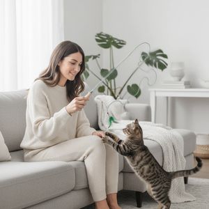 چوب گربه فنری کش دار به همراه سری های قابل تعویض جیتیلی