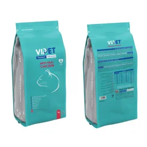 غذای خشک گربه بالغ با طعم واقعی مرغ 3 کیلویی وی پت vipet