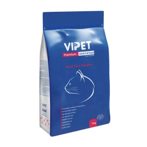 غذای خشک گربه بالغ مدل پرمیوم 1 کیلویی وی پت vipet