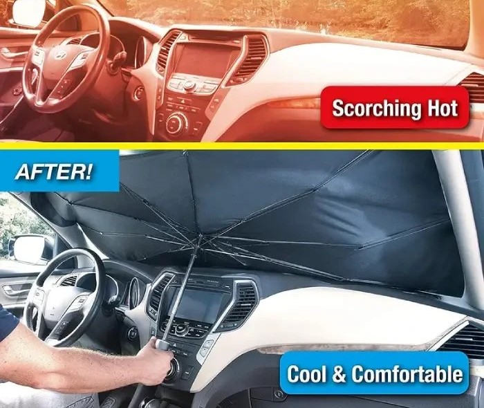 چتر آفتابگیر شیشه جلو خودرو Car UV umbrella