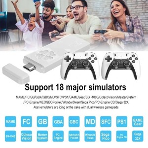 کنسول بازی گیم استیک مدل F10 با حافظه ۶۴ گیگابایت و ۲ کنترلر