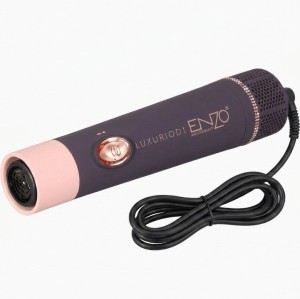 سشوار برس‌دار حالت‌دهنده انزو پروفیشینال مدل EN-4133promax با موتور DC پرقدرت 1500 وات، تنظیم دما و سرعت در سه حالت، فناوری تولید یون، 6 سری متنوع، کابل 2 متری و چرخش 360 درجه سیم - سرمه ای