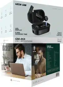 میکروفون بی‌سیم یقه‌ای گرین لاین مدل GM-85X سه کاره