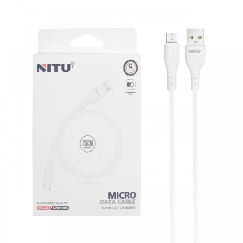 کابل شارژ پاوربانک فست اندروید NITU مدل NC250W