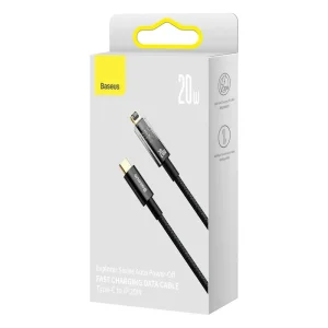 کابل شارژ Type-C به لایتنینگ باسئوس مدل Baseus Explorer Series Auto Power-Off Fast Charging Data Cable 20W طول 1 متر
