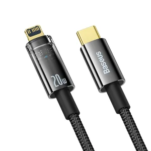 کابل شارژ Type-C به لایتنینگ باسئوس مدل Baseus Explorer Series Auto Power-Off Fast Charging Data Cable 20W طول 1 متر