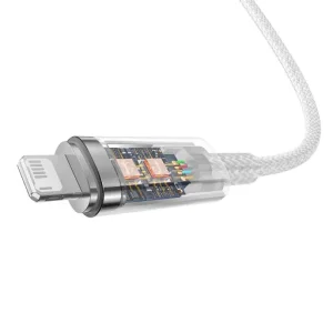 کابل شارژ USB به لایتنینگ باسئوس مدل Baseus Explorer Series Fast Charging Cable With Smart Temperature Control 2.4A