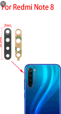 گلس دوربین  شیائومی note 8 (بدون فریم)