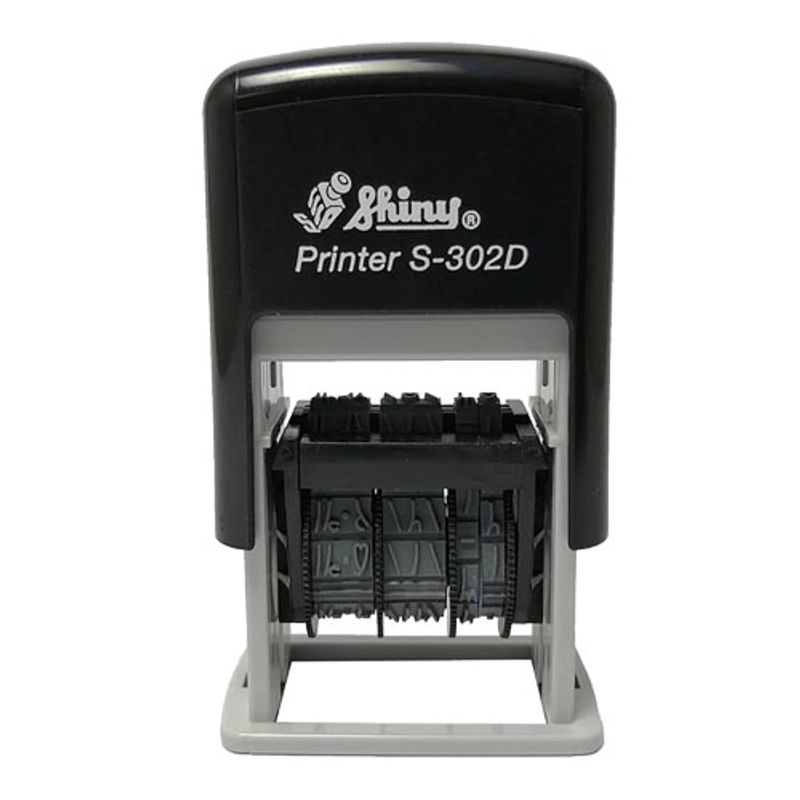 مهر اتوماتیک تاریخ زن شاینی  با دو جای ژلاتین مدل  S-302-D IR