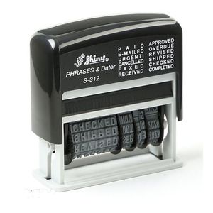 مهر اتوماتیک تاریخ و 12 مطلب شاینی مدل S-312 IR