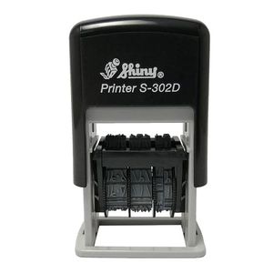 مهر اتوماتیک تاریخ زن شاینی  با دو جای ژلاتین مدل  S-302-D IR