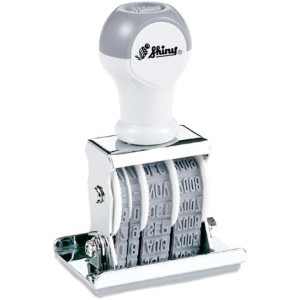 مهر دستی تاریخ زن پایه فلزی با جای ژلاتین شاینی مدل S-67