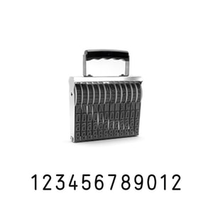 مهر شماره زن 12 رقم با ارتفاع اعداد 18 میلی متر مدل Shiny N-B12