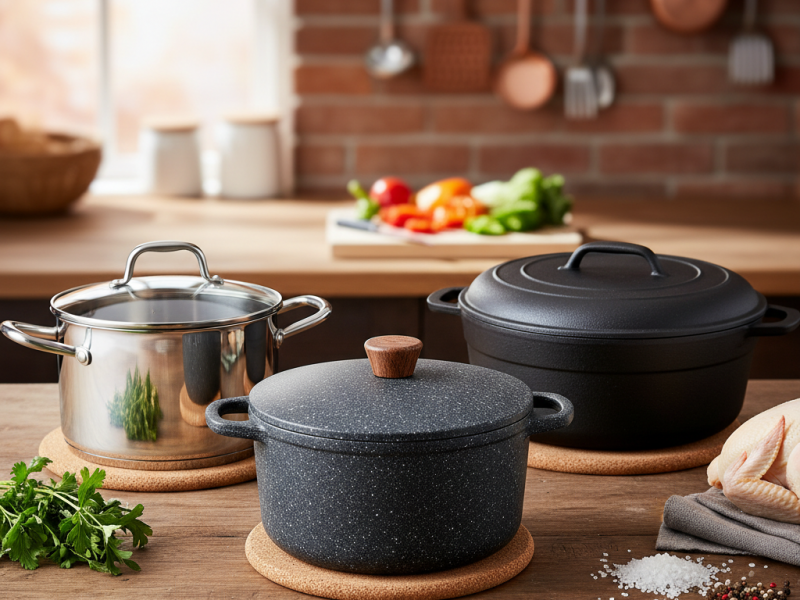 فرق قابلمه استیل، گرانیت و چدن در چیه؟