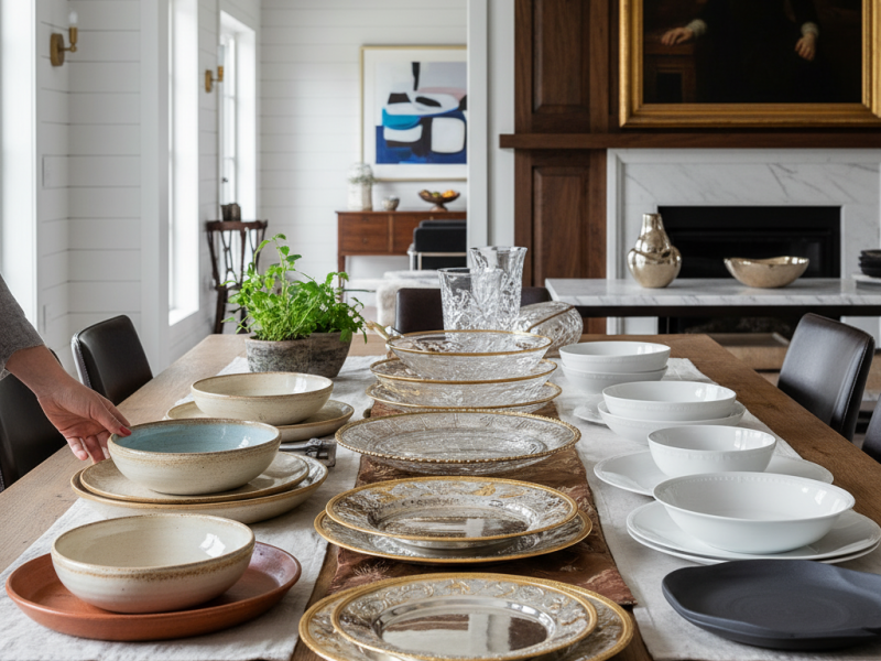 چطور ظروف پذیرایی مناسب سبک دکور خانه‌مان را انتخاب کنیم؟