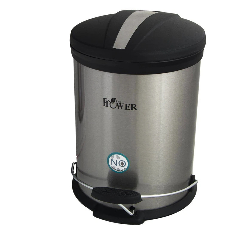 سطل زباله استیل مدل Flower پدالی ۳ لیتری