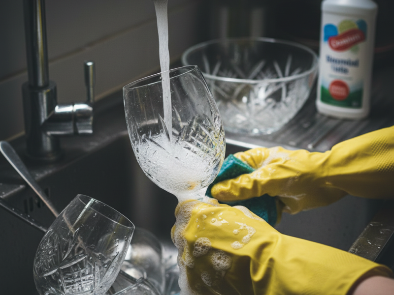 ۷ اشتباه رایج در شست‌وشوی ظروف بلوری که باعث کدر شدن آن‌ها می‌شود