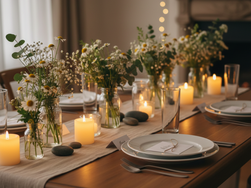 ایده‌هایی برای تزیین میز پذیرایی عصرانه با وسایل ساده