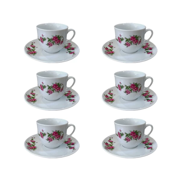 سرویس ۱۲ پارچه گل سرخی