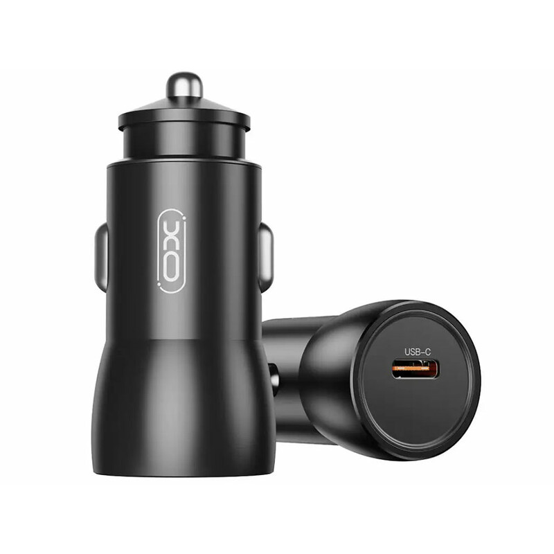 شارژر فندکی فست شارژ ماشین تایپ سی 30وات ایکس او CC57