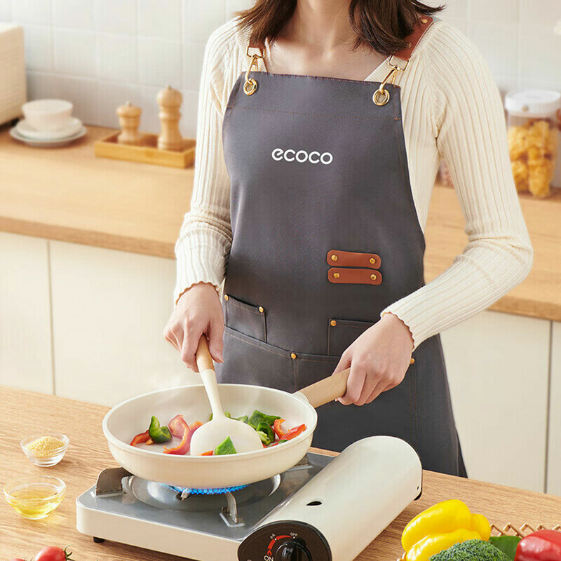 پیش بند آشپزخانه اکوکو Ecoco مدل E2301 ضد آب و ضد چربی با جیب