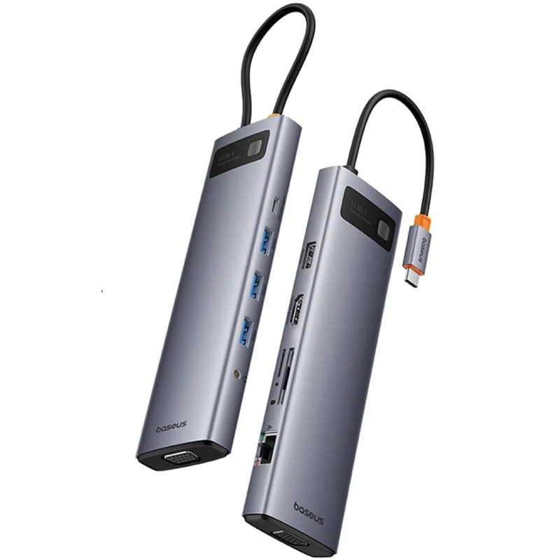 هاب تایپ سی 11 پورت باسئوس Baseus مدل BS-OH147 توان 100 وات