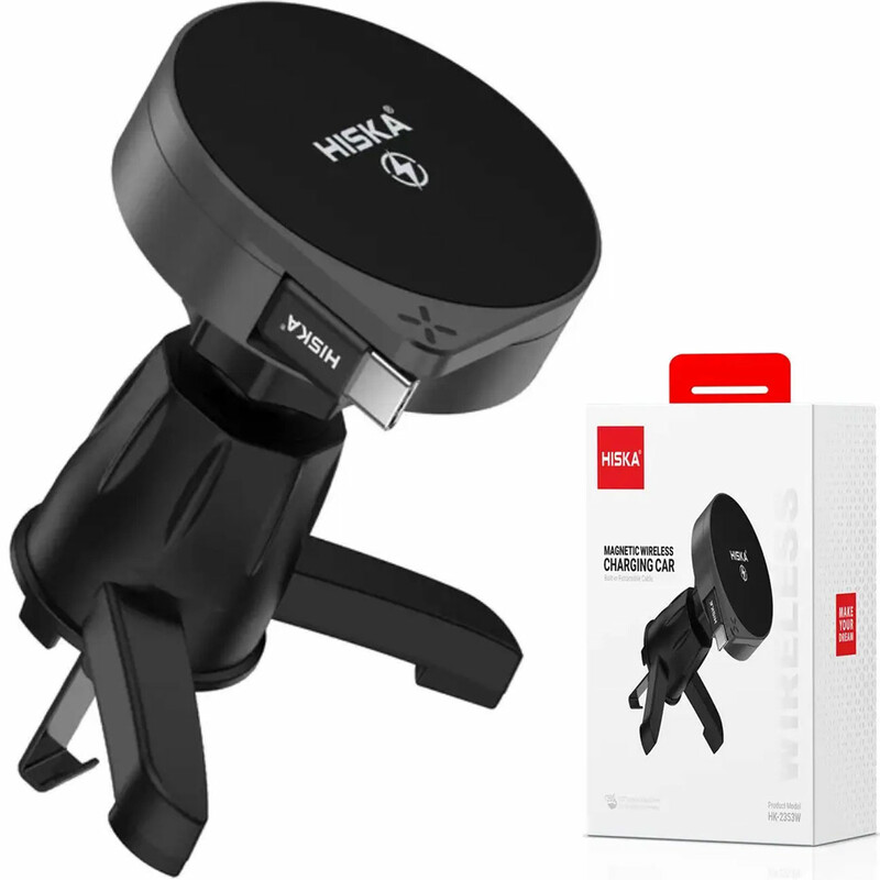 هولدر شارژر وایرلس خودرو هیسکا Hiska مدل HK-2353W توان 15 وات
