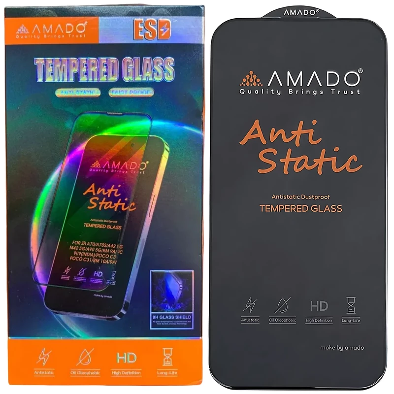 گلس آیفون 14 پرو مکس آمادو AMADO مدل Anti-Static