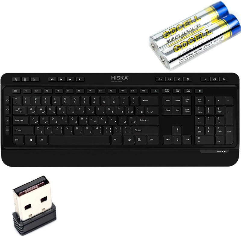 کیبورد بی سیم هیسکا Hiska مدل HX-KE235W‎
