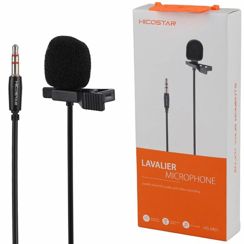میکروفون یقه ای هایکواستار Hicostar مدل HS-M01 با جک 3.5 میلی‌متری