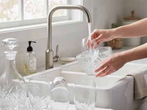 چطور ظروف بلوری و کریستال را طوری بشوییم که همیشه براق بمانند؟