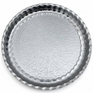 سینی استیل گرد مدل کنگره سایز ۴۰